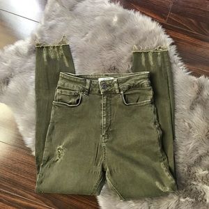 Zara Premium Denim Olive Green